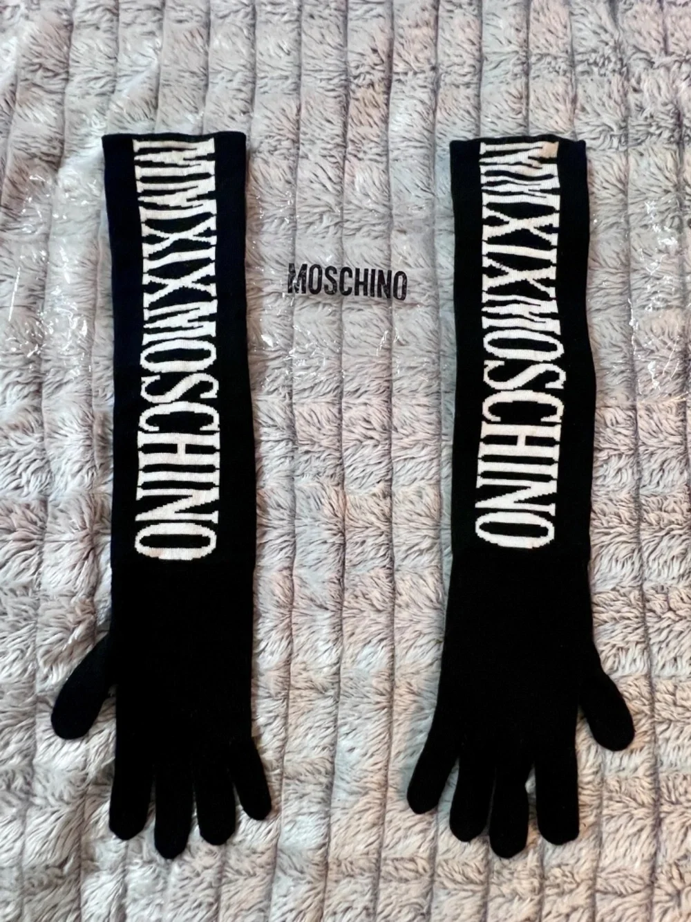Authentic Moschino Extra-Long Black Gloves — One-of-a-Kind!!!